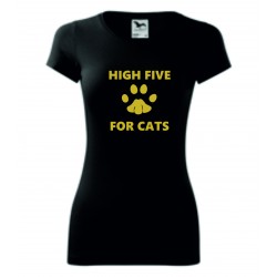 Dámské tričko - HIGH FIVE FOR CATS