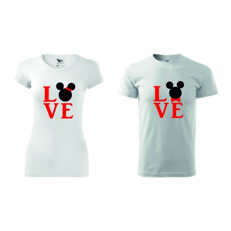 Dámské + pánské tričko - Myšák LOVE